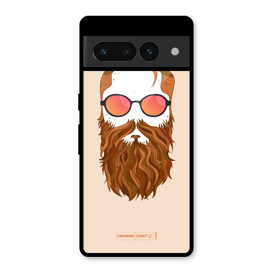 Man in Beard Glass Back Case for Google Pixel 7 Pro