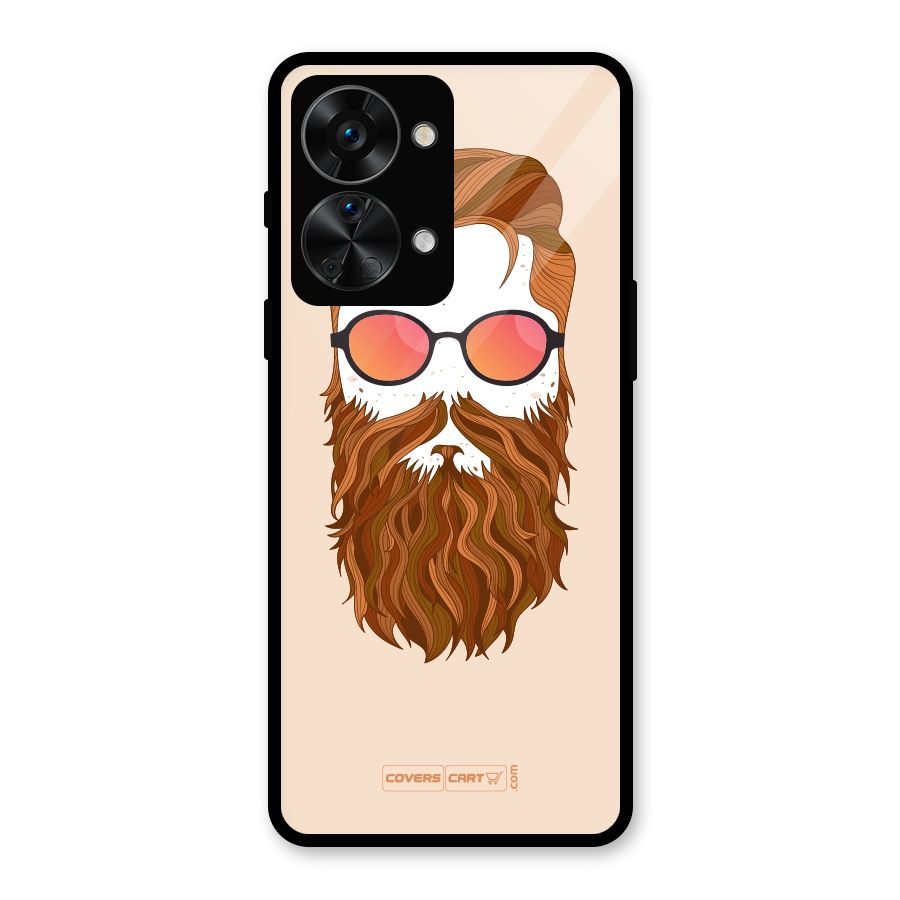 Man in Beard Glass Back Case for OnePlus Nord 2T