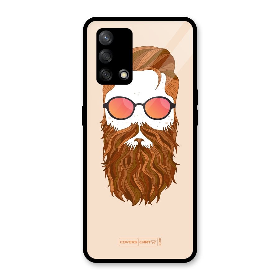 Man in Beard Glass Back Case for Oppo F19