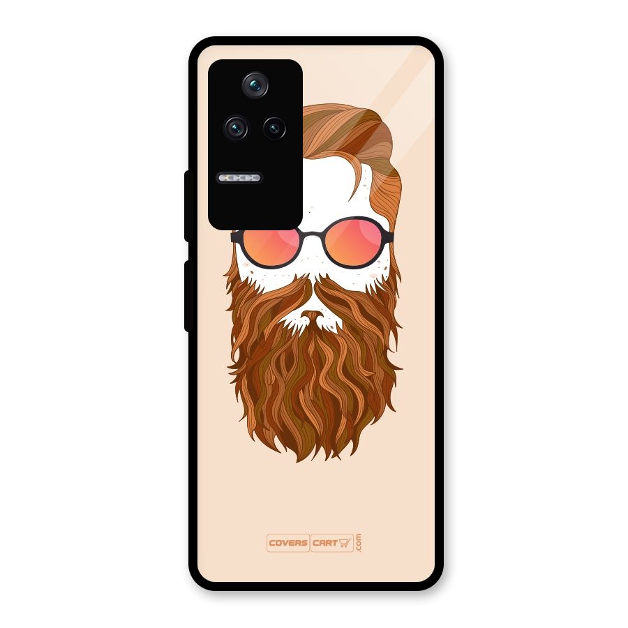 Man in Beard Glass Back Case for Poco F4 5G