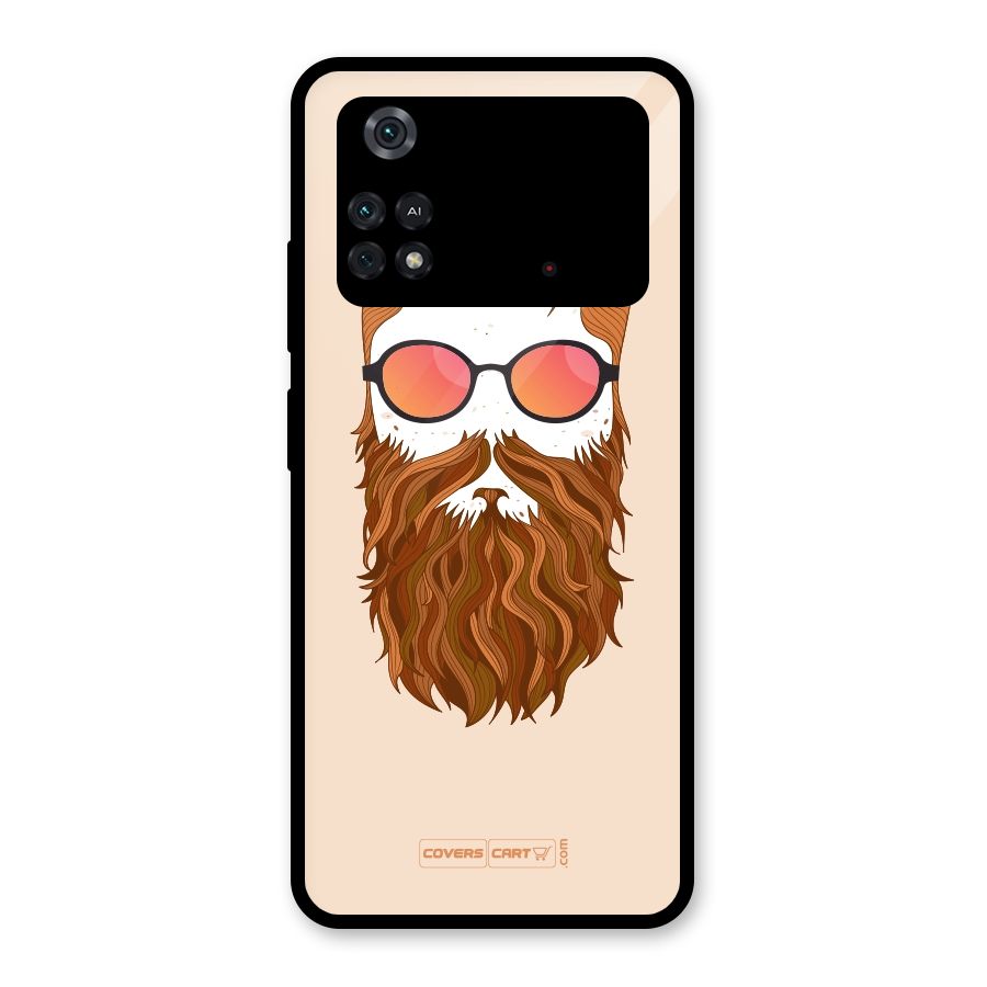 Man in Beard Glass Back Case for Poco M4 Pro 4G