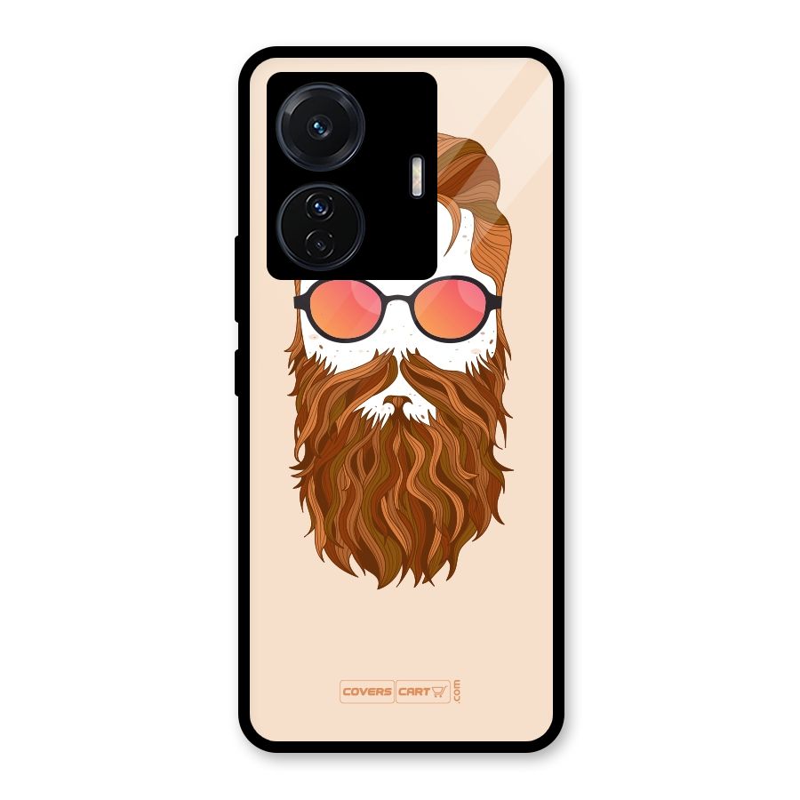 Man in Beard Glass Back Case for Vivo T1 Pro