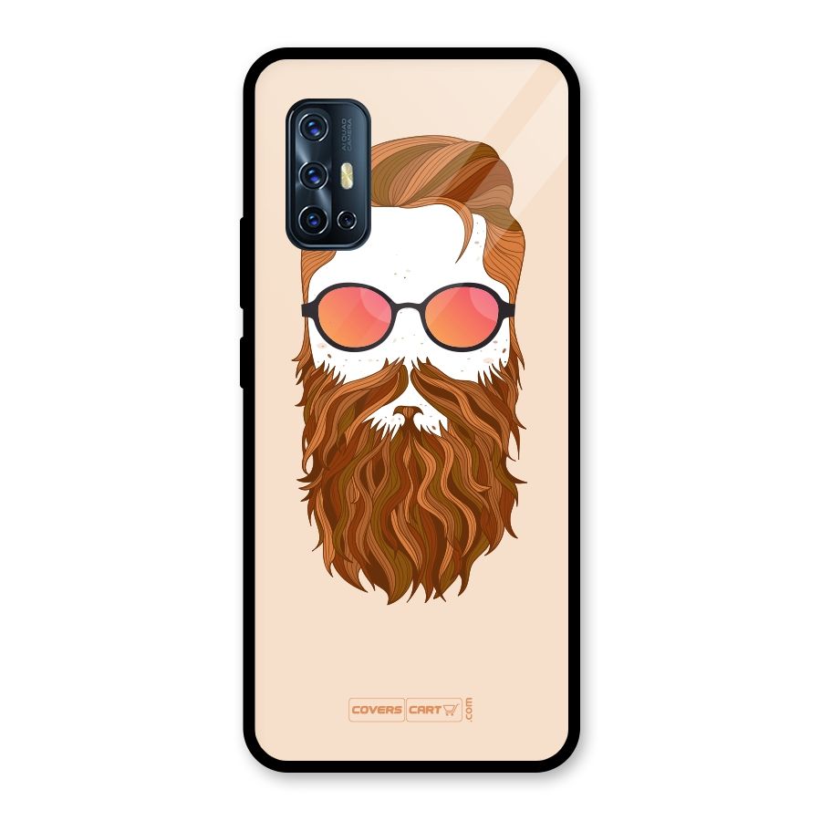 Man in Beard Glass Back Case for Vivo V17