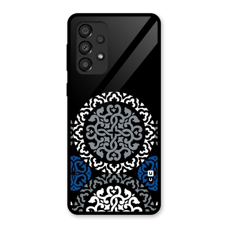 Mandala Circle Pattern Glass Back Case for Galaxy A33 5G