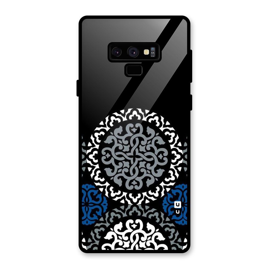 Mandala Circle Pattern Glass Back Case for Galaxy Note 9