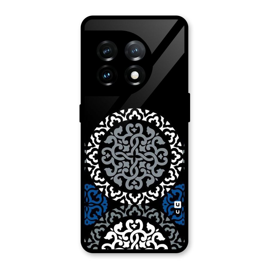 Mandala Circle Pattern Glass Back Case for OnePlus 11