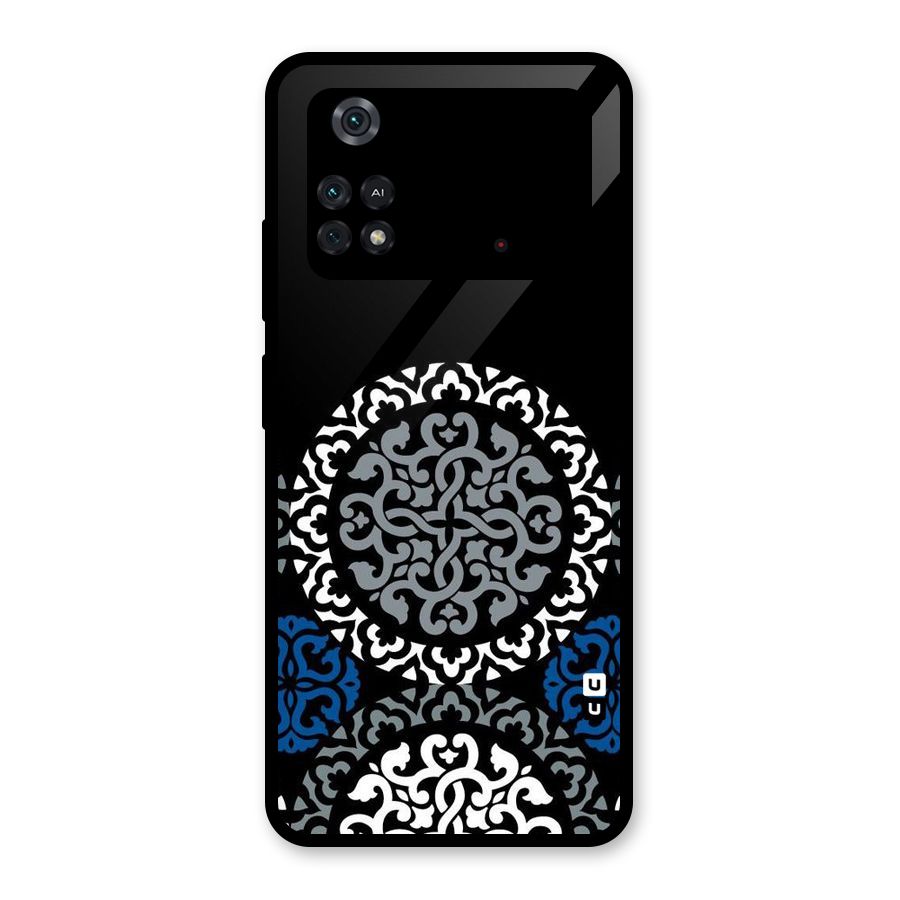 Mandala Circle Pattern Glass Back Case for Poco M4 Pro 4G