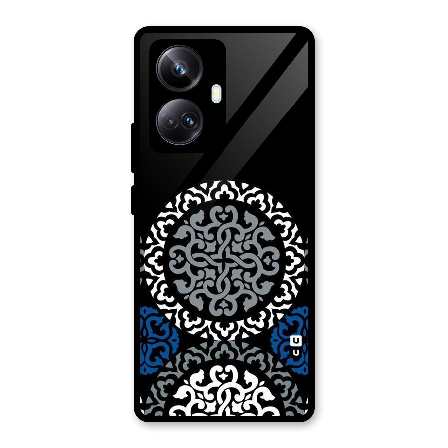 Mandala Circle Pattern Glass Back Case for Realme 10 Pro Plus