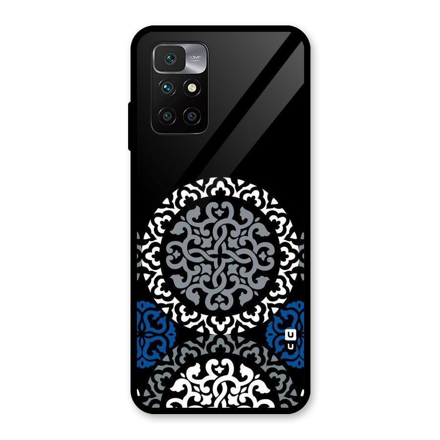 Mandala Circle Pattern Glass Back Case for Redmi 10 Prime