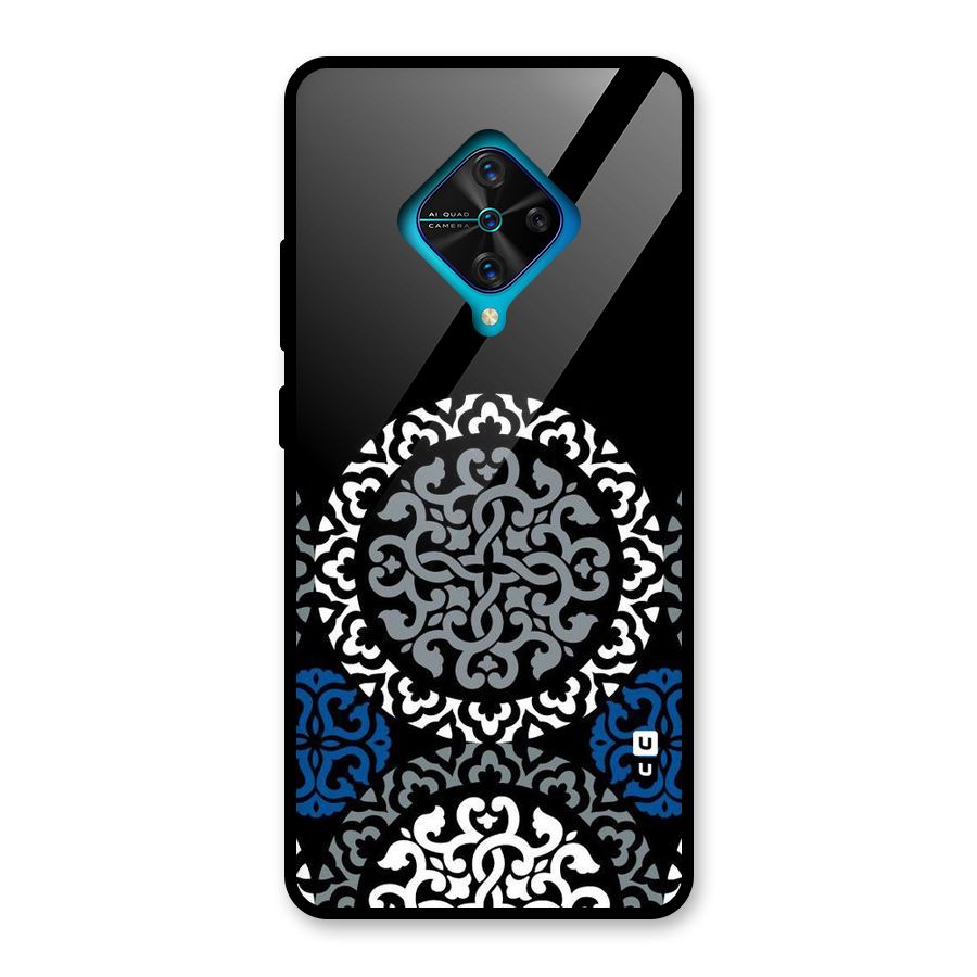 Mandala Circle Pattern Glass Back Case for Vivo S1 Pro