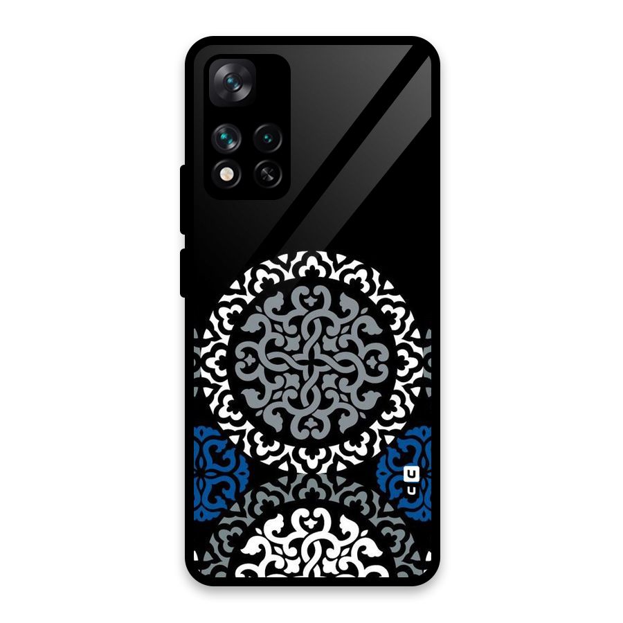 Mandala Circle Pattern Glass Back Case for Xiaomi 11i HyperCharge 5G