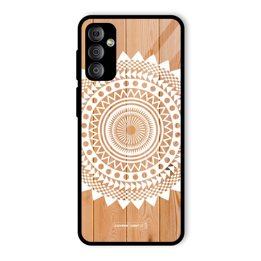Mandala Design Glass Back Case for Galaxy F23