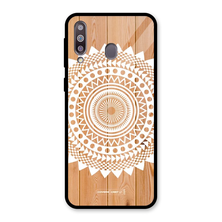Mandala Design Glass Back Case for Galaxy M30