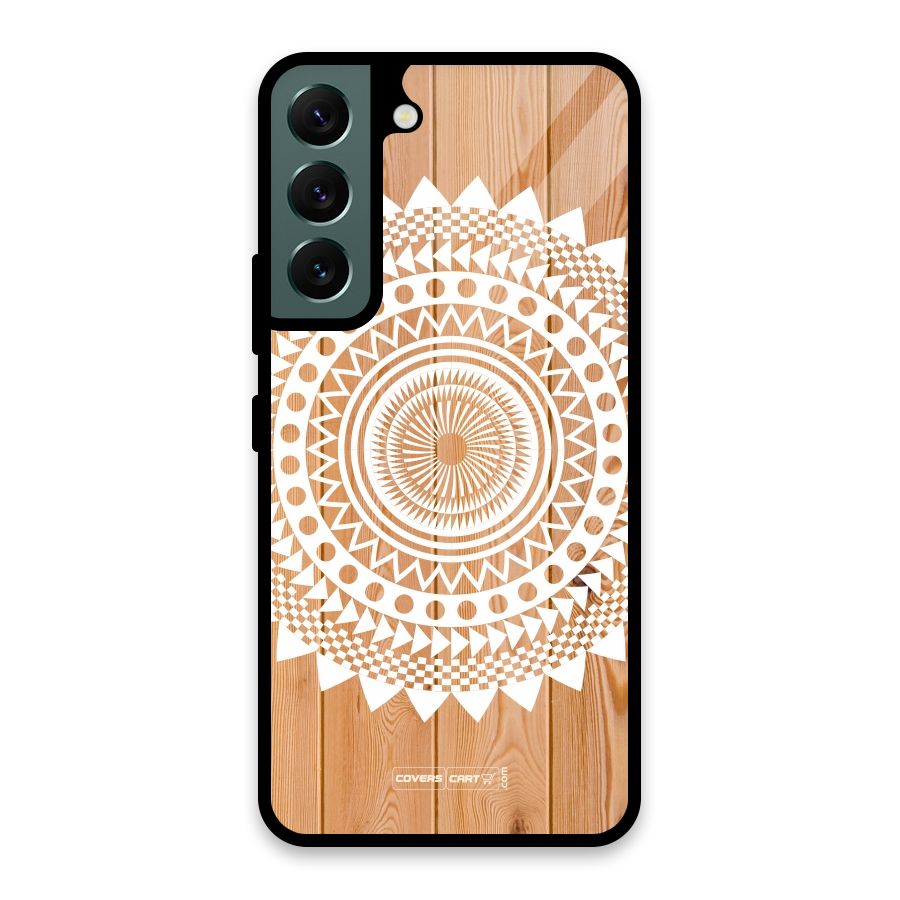 Mandala Design Glass Back Case for Galaxy S22 5G