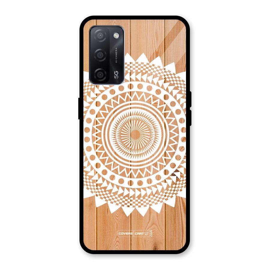 Mandala Design Glass Back Case for Oppo A53s 5G
