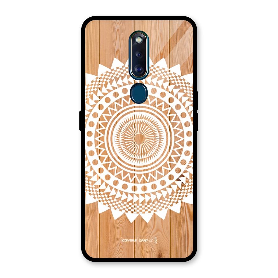 Mandala Design Glass Back Case for Oppo F11 Pro