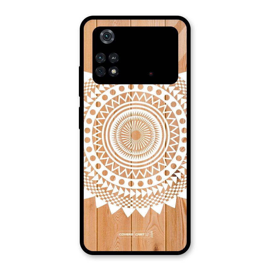 Mandala Design Glass Back Case for Poco M4 Pro 4G