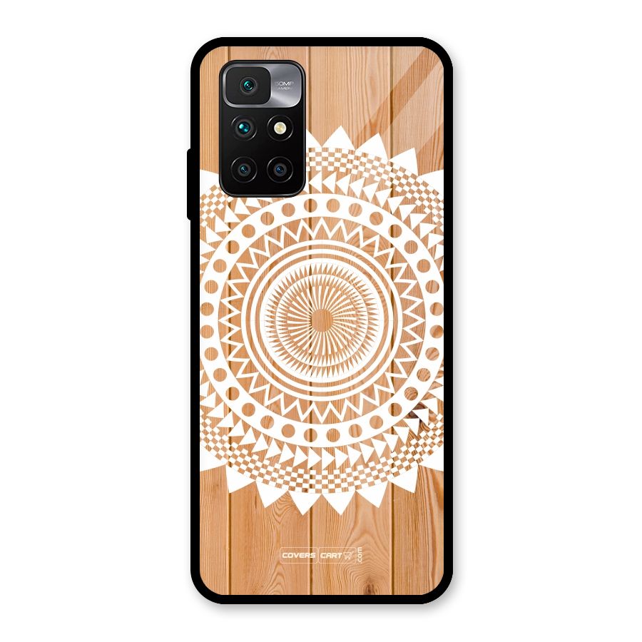 Mandala Design Glass Back Case for Redmi 10 Prime