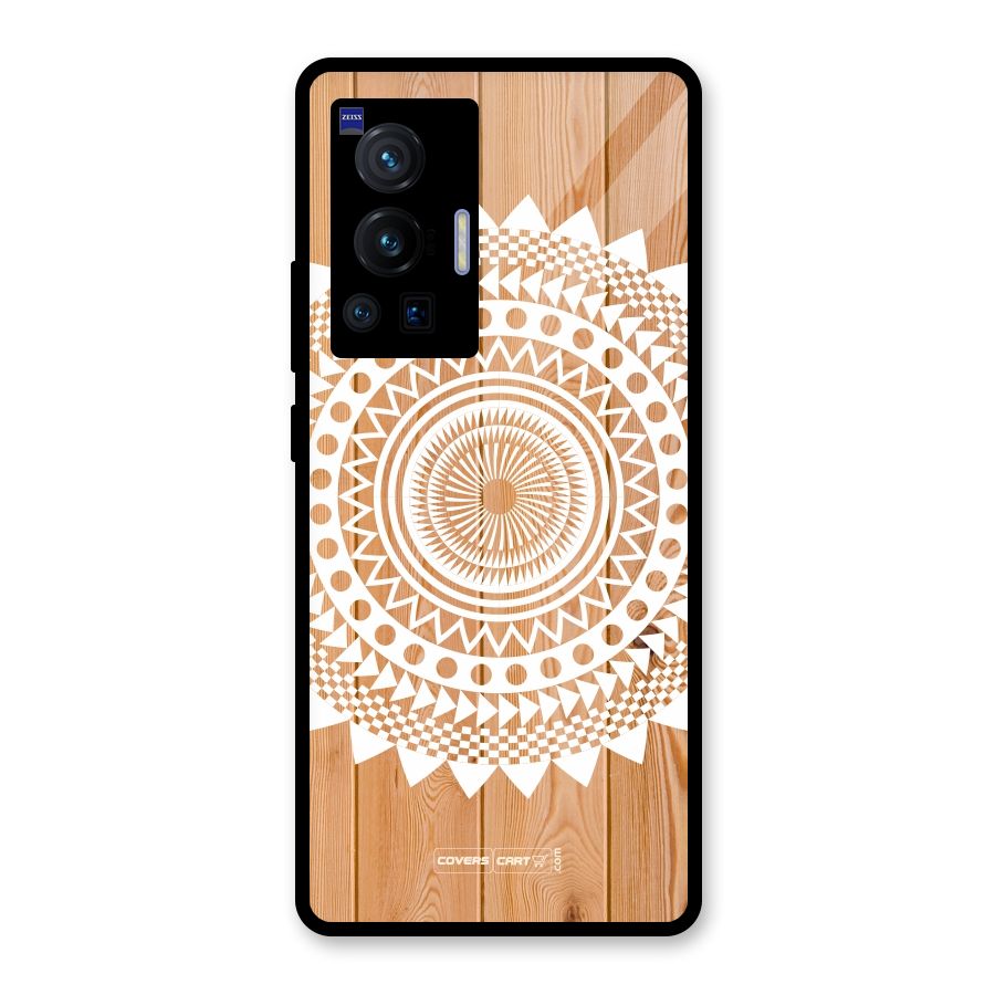 Mandala Design Glass Back Case for Vivo X70 Pro