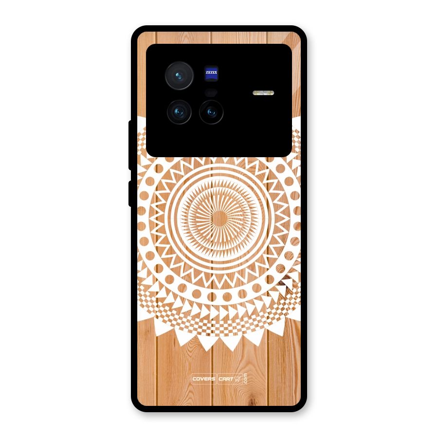 Mandala Design Glass Back Case for Vivo X80