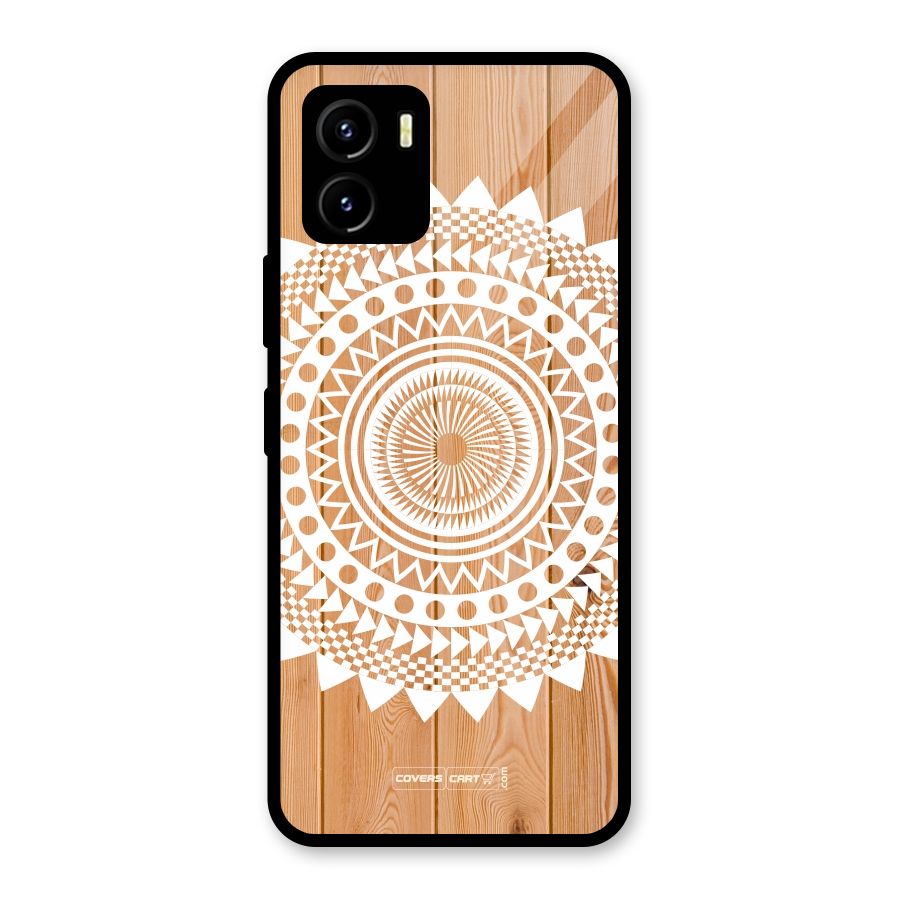 Mandala Design Glass Back Case for Vivo Y15s
