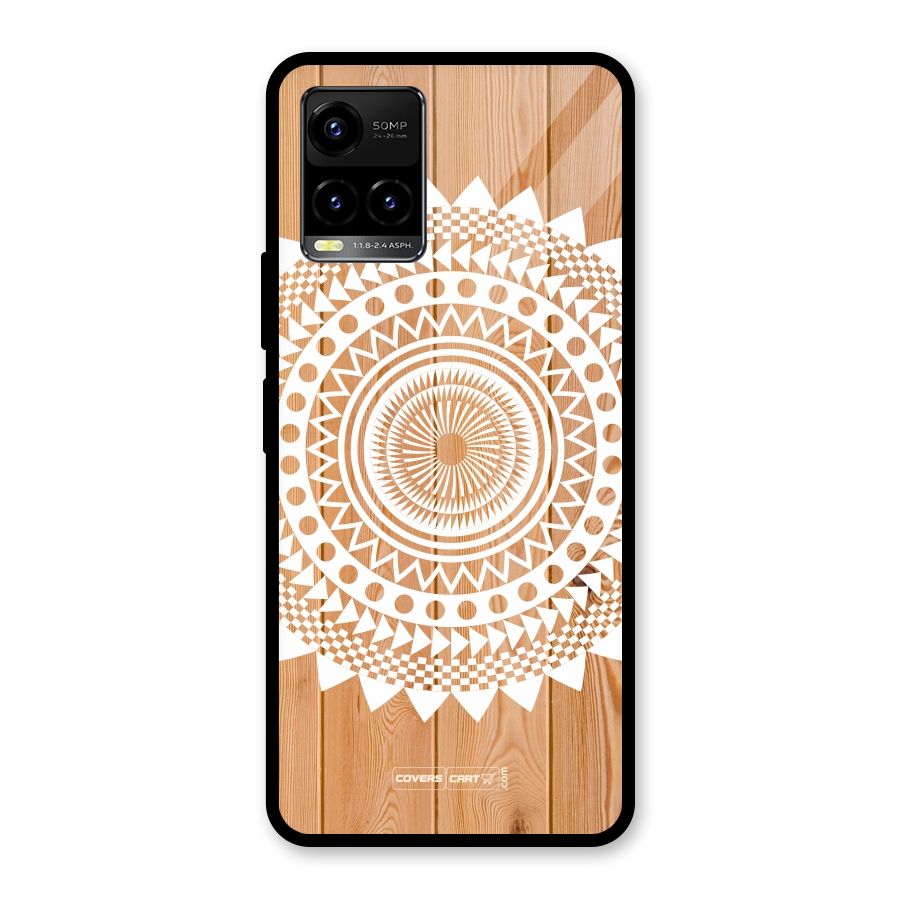 Mandala Design Glass Back Case for Vivo Y21T