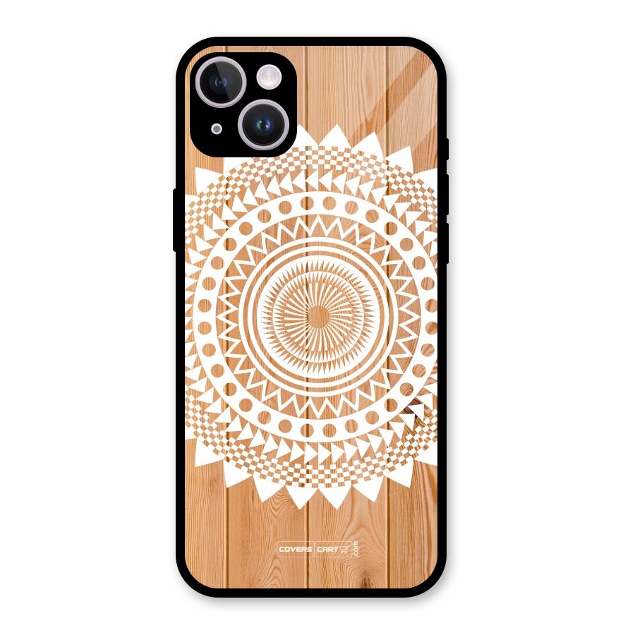 Mandala Design Glass Back Case for iPhone 14 Plus