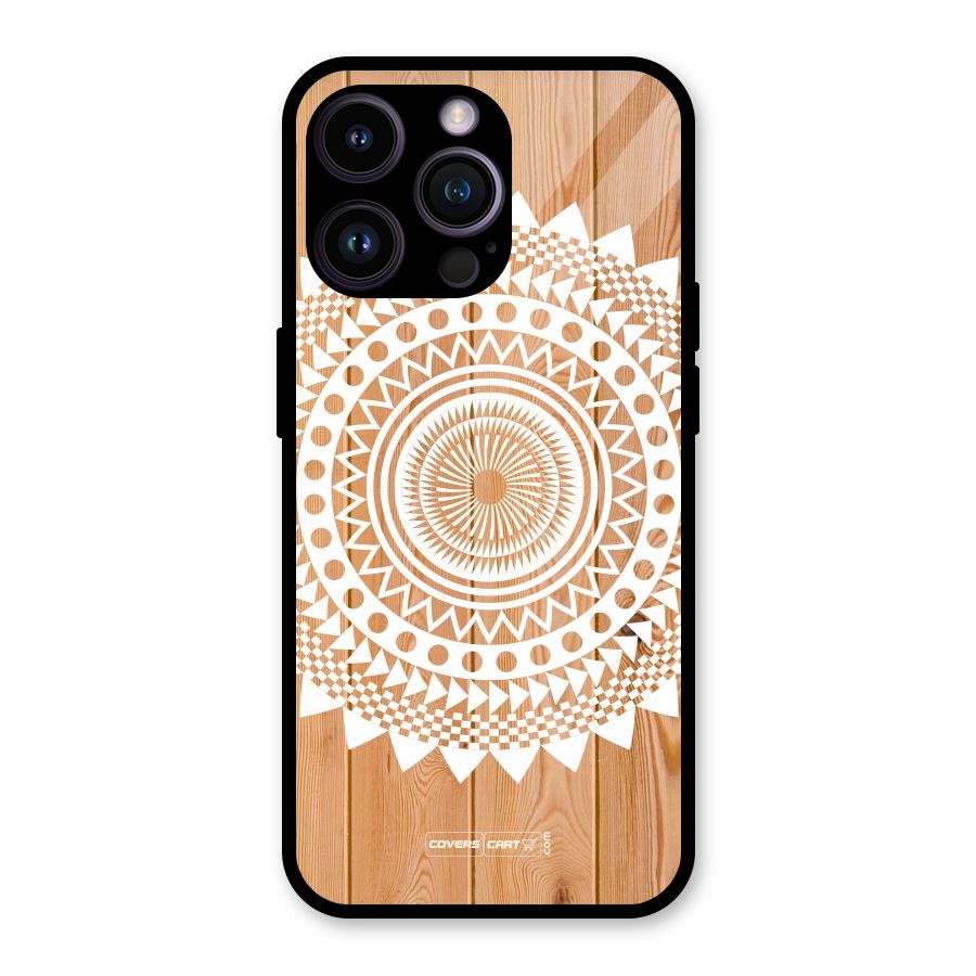 Mandala Design Glass Back Case for iPhone 14 Pro Max