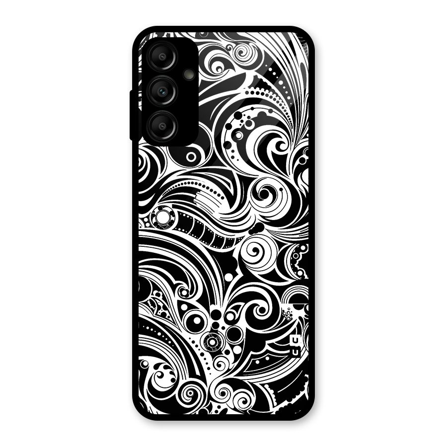 Maori Art Design Abstract Glass Back Case for Galaxy A14 5G