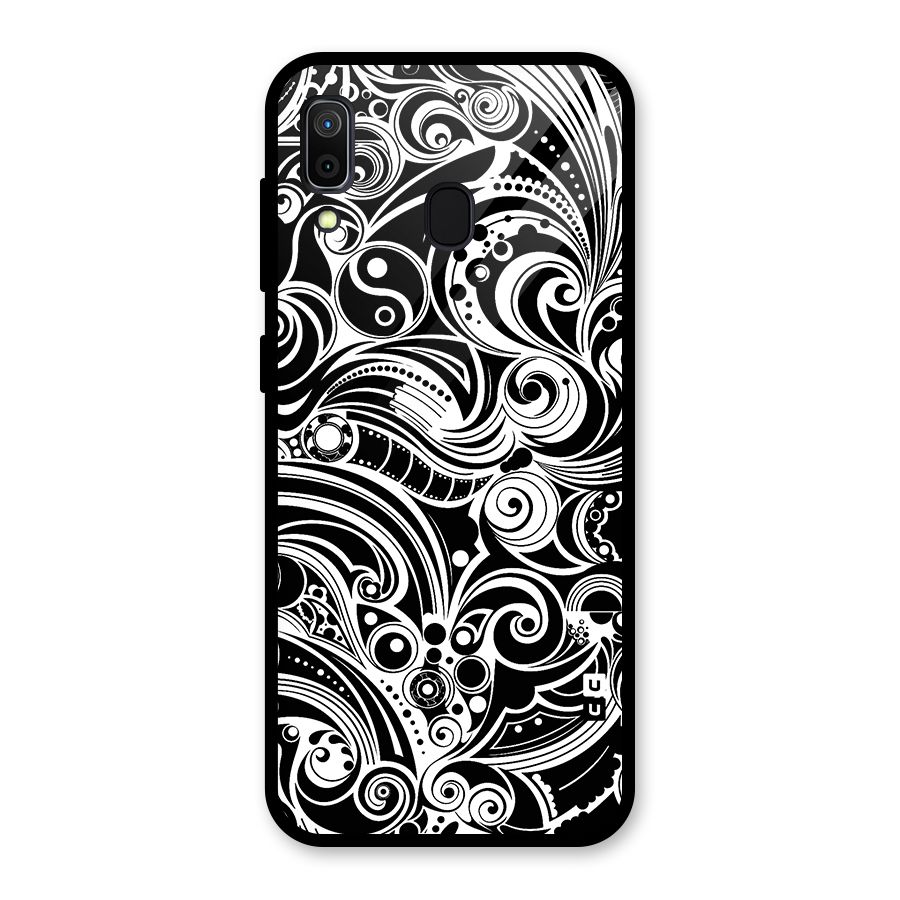Maori Art Design Abstract Glass Back Case for Galaxy A30