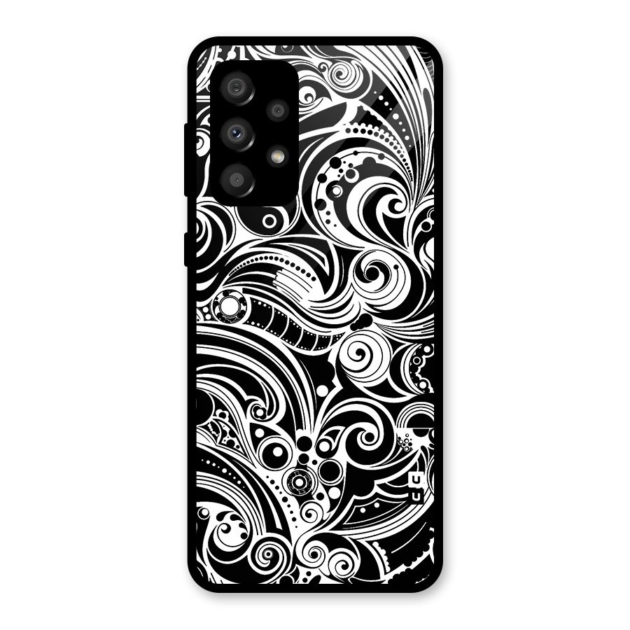 Maori Art Design Abstract Glass Back Case for Galaxy A32