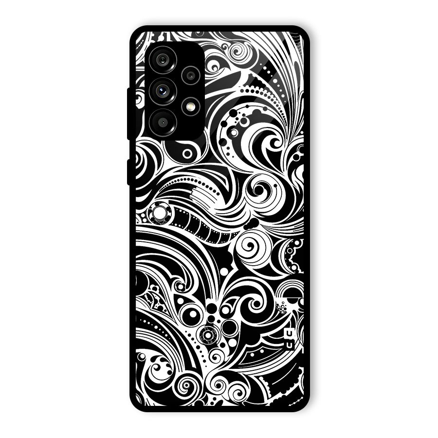 Maori Art Design Abstract Glass Back Case for Galaxy A73 5G