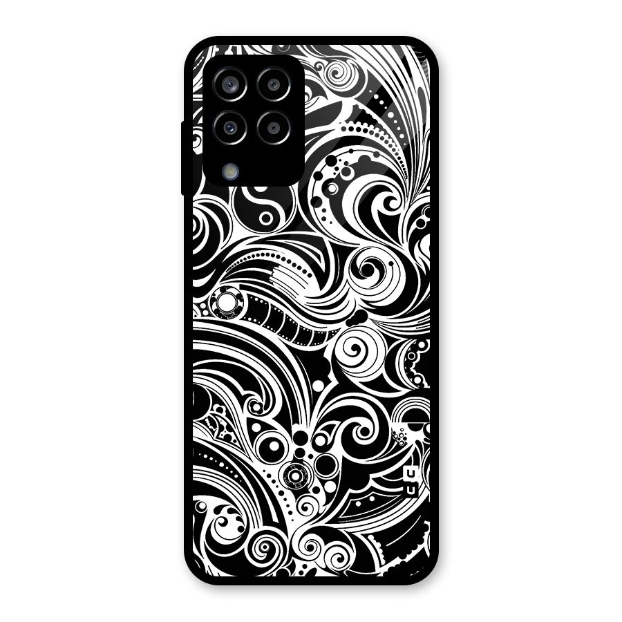 Maori Art Design Abstract Glass Back Case for Galaxy M33