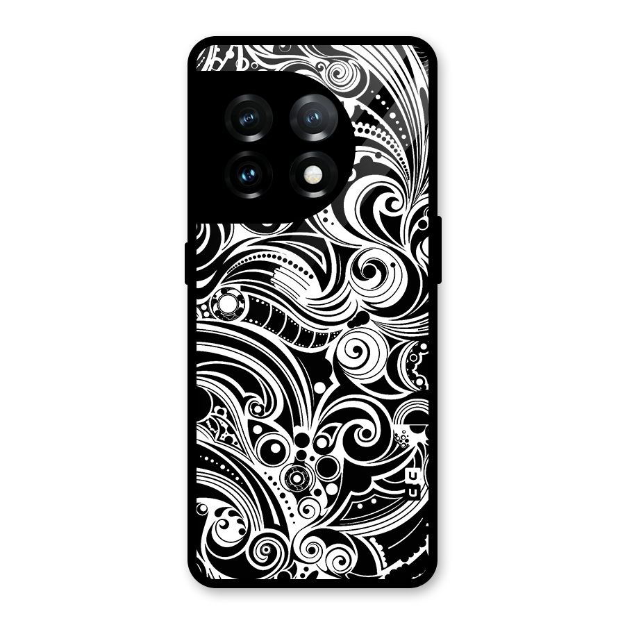 Maori Art Design Abstract Glass Back Case for OnePlus 11