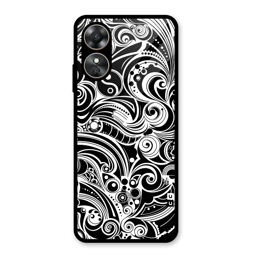 Maori Art Design Abstract Glass Back Case for Oppo A17