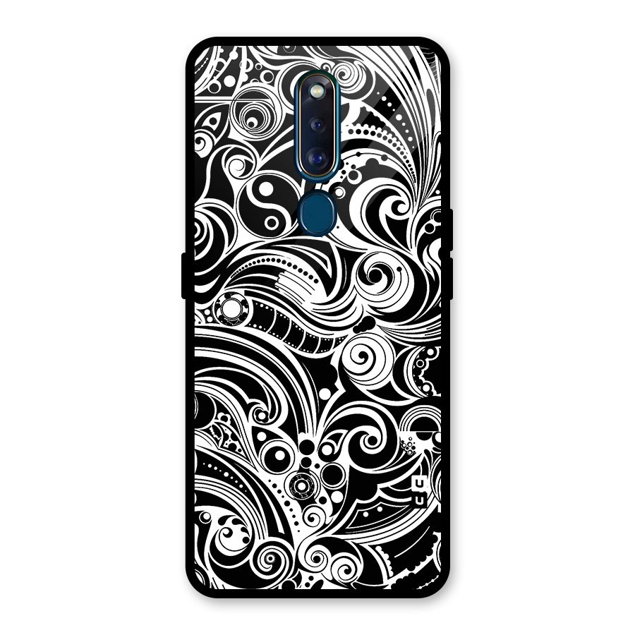 Maori Art Design Abstract Glass Back Case for Oppo F11 Pro