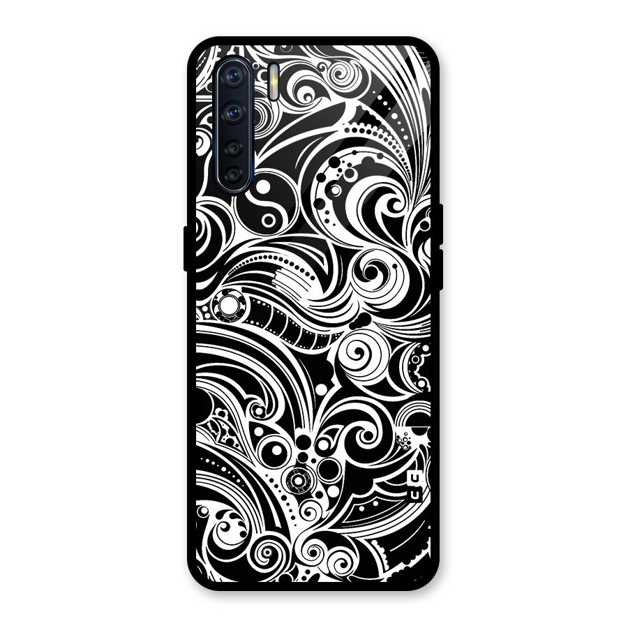 Maori Art Design Abstract Glass Back Case for Oppo F15