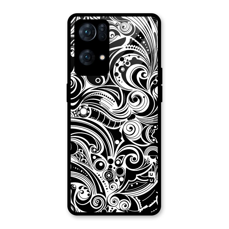 Maori Art Design Abstract Glass Back Case for Oppo Reno7 Pro 5G
