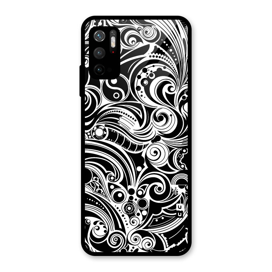 Maori Art Design Abstract Glass Back Case for Poco M3 Pro 5G