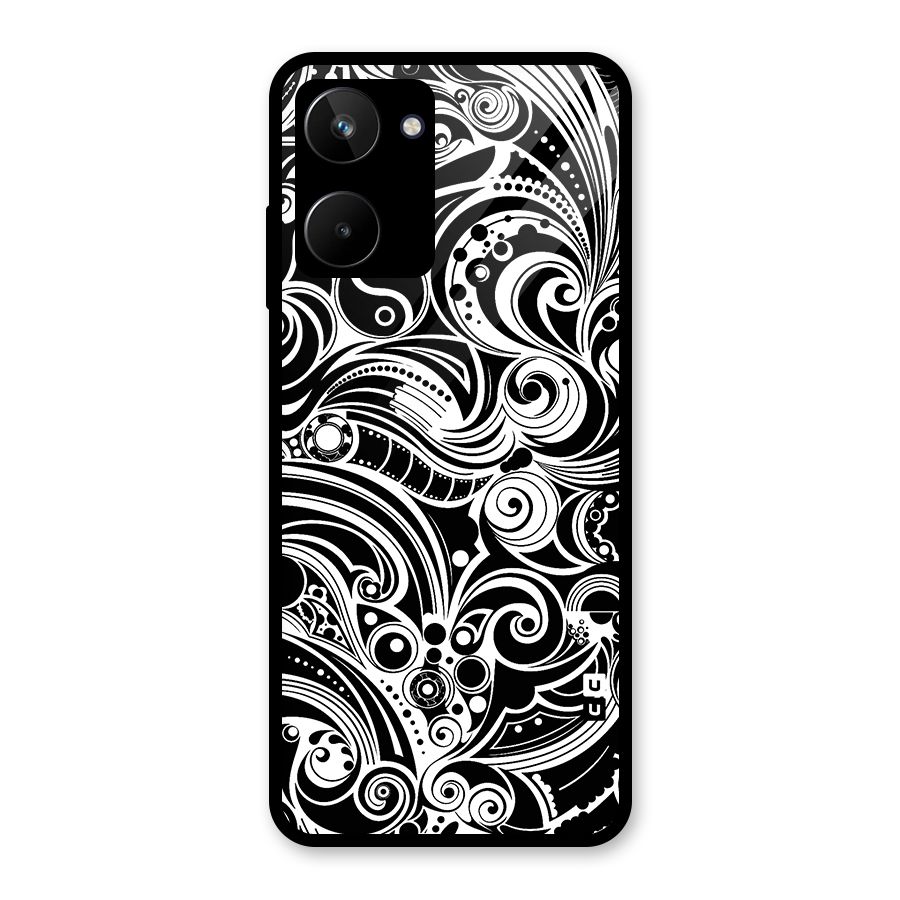 Maori Art Design Abstract Glass Back Case for Realme 10