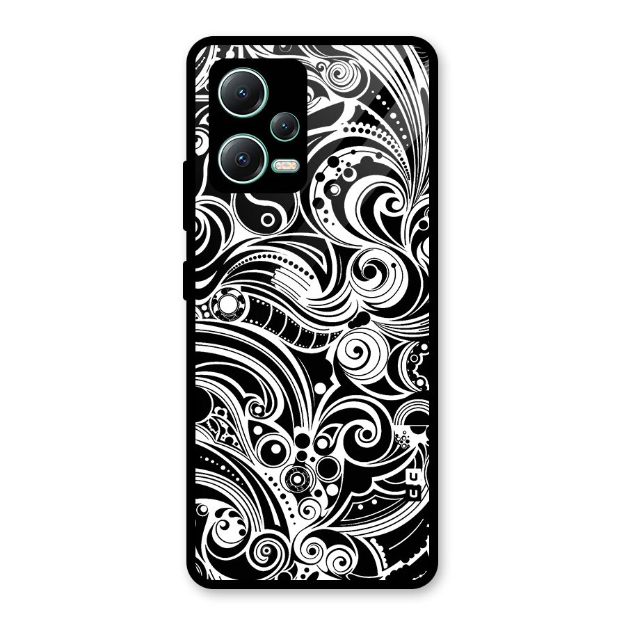 Maori Art Design Abstract Glass Back Case for Redmi Note 12 5G