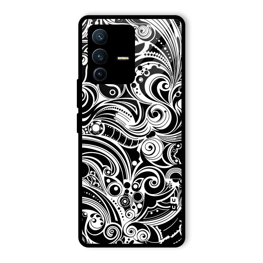 Maori Art Design Abstract Glass Back Case for Vivo V23 Pro