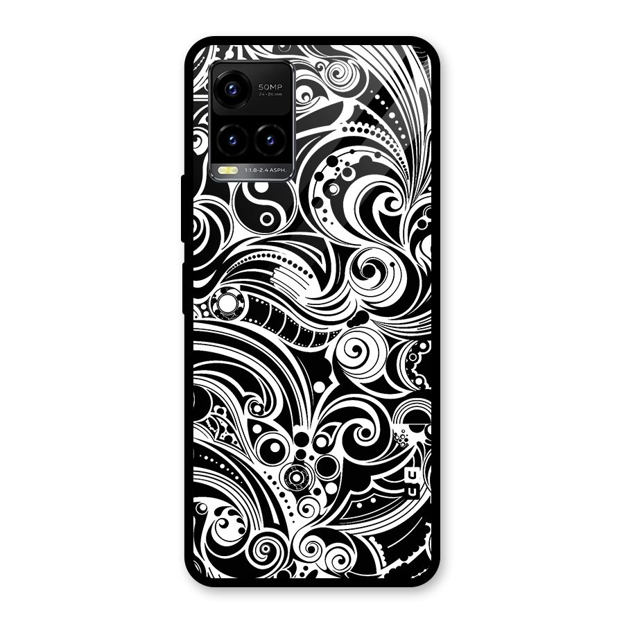Maori Art Design Abstract Glass Back Case for Vivo Y21A