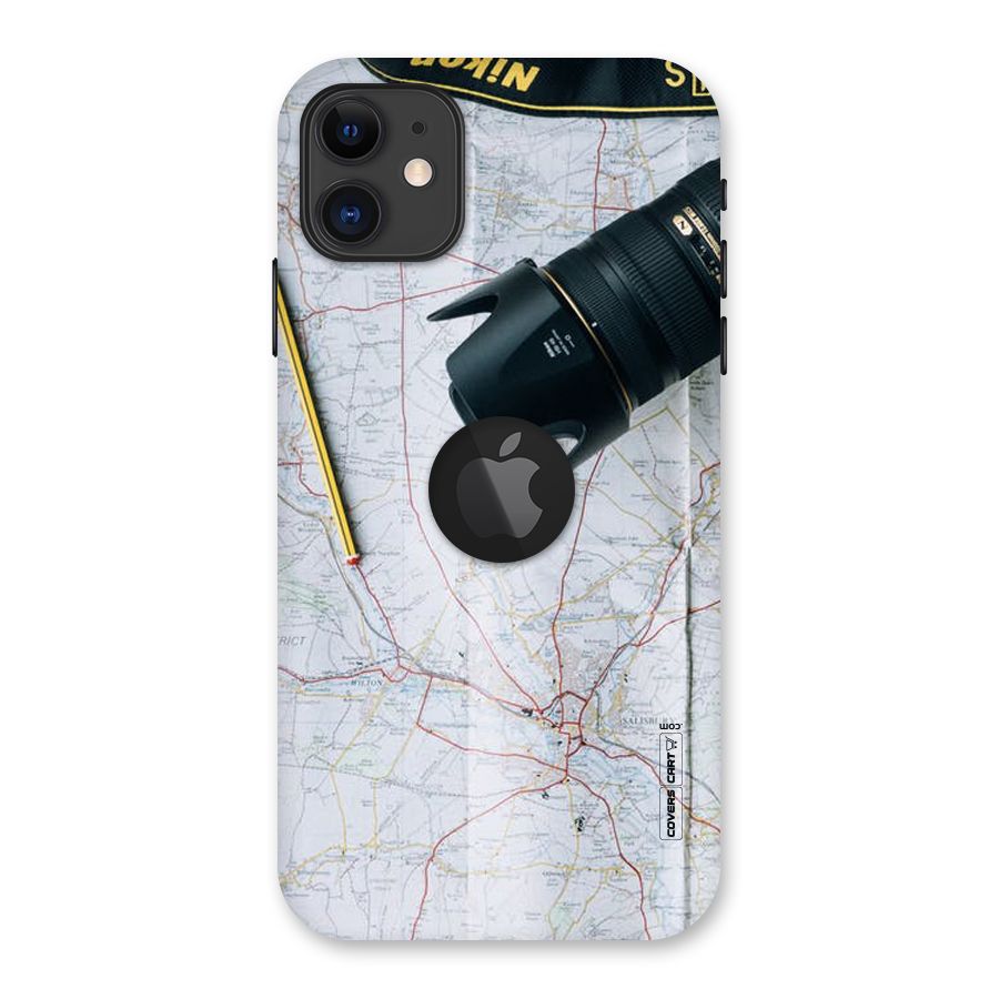 Map And Camera Back Case for iPhone 11 Logo Cut