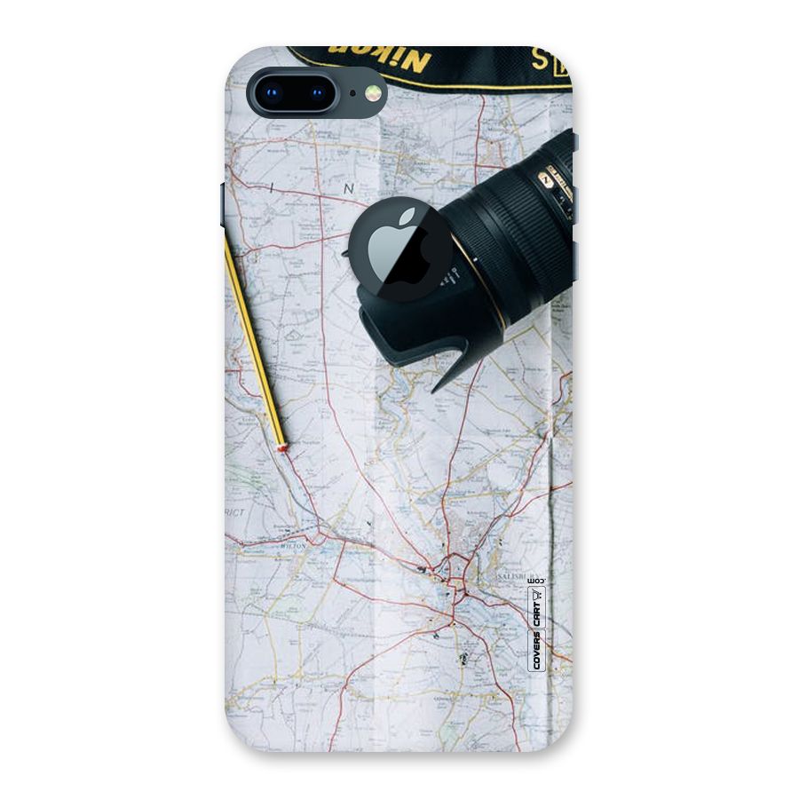 Map And Camera Back Case for iPhone 7 Plus Logo Cut