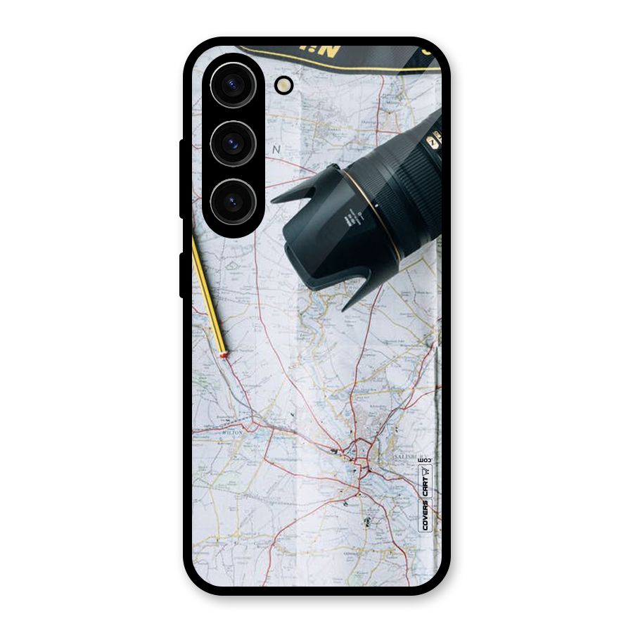 Map And Camera Glass Back Case for Galaxy S23