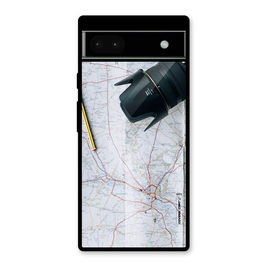 Map And Camera Glass Back Case for Google Pixel 6a