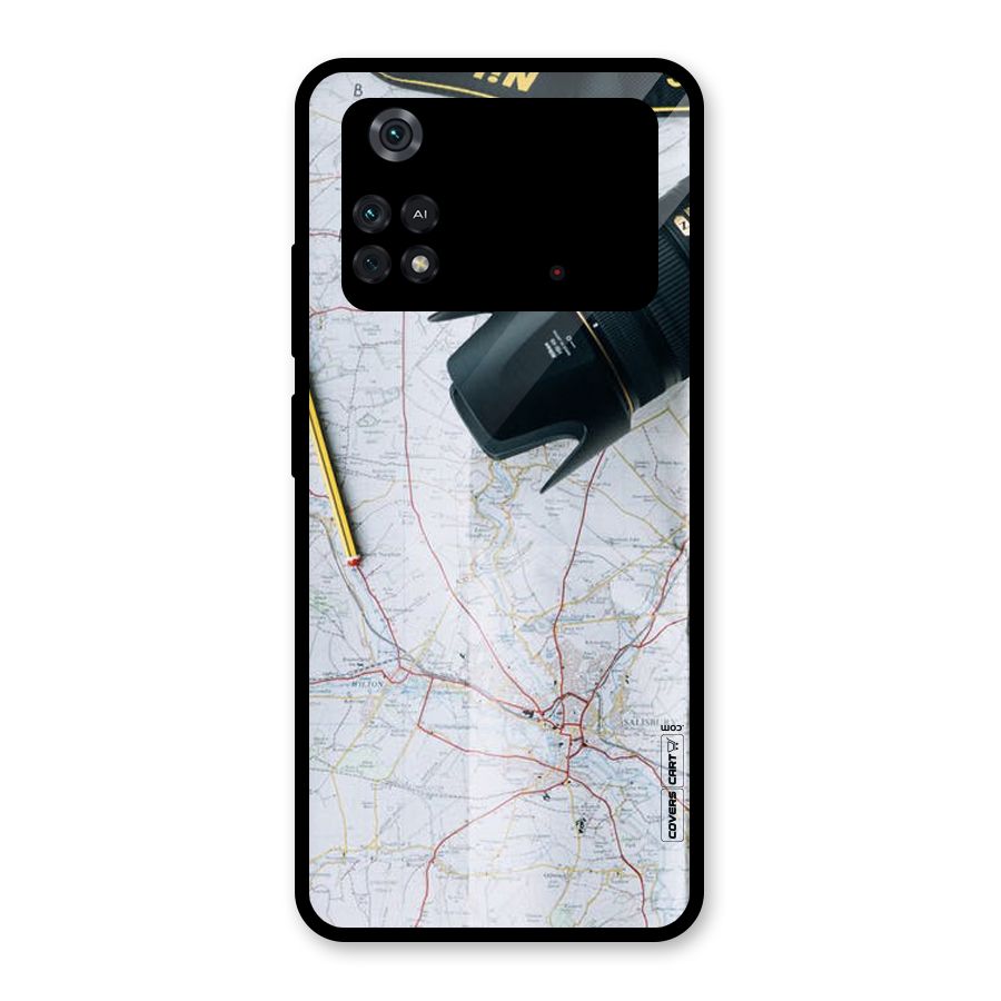 Map And Camera Glass Back Case for Poco M4 Pro 4G