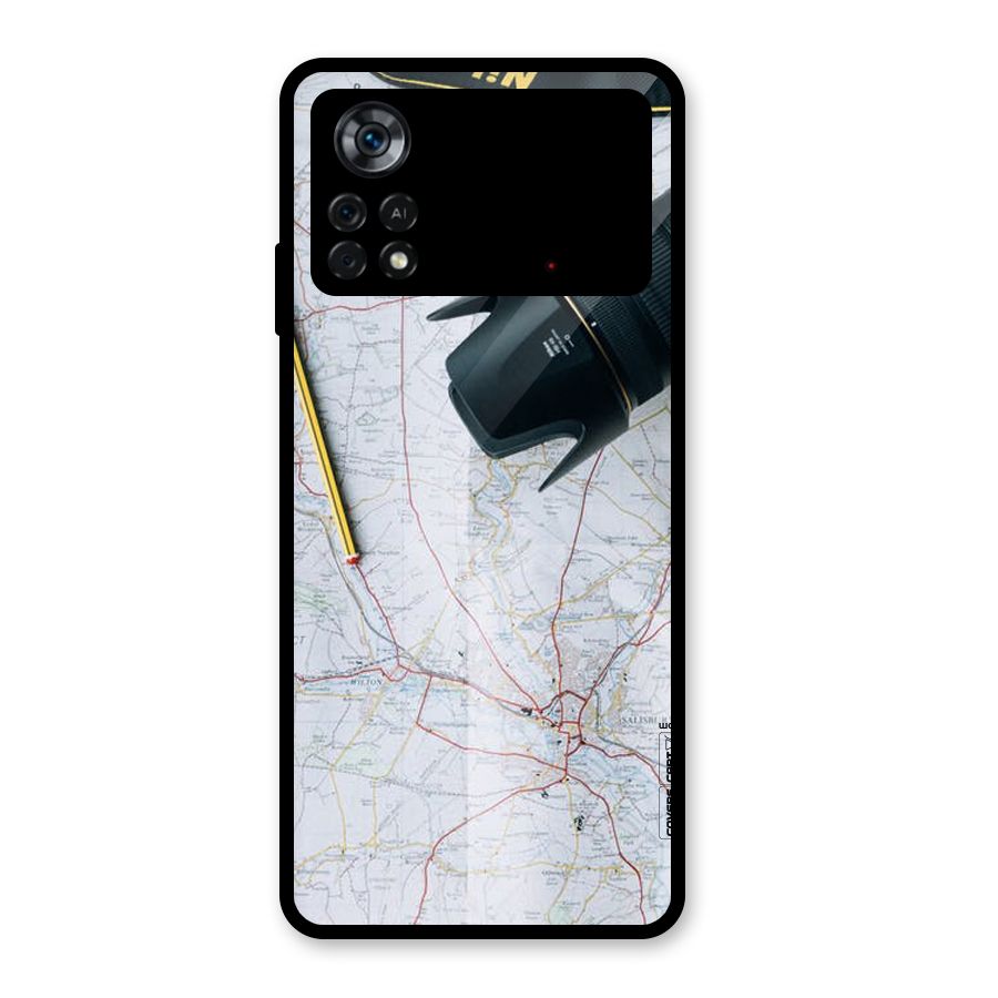 Map And Camera Glass Back Case for Poco X4 Pro 5G