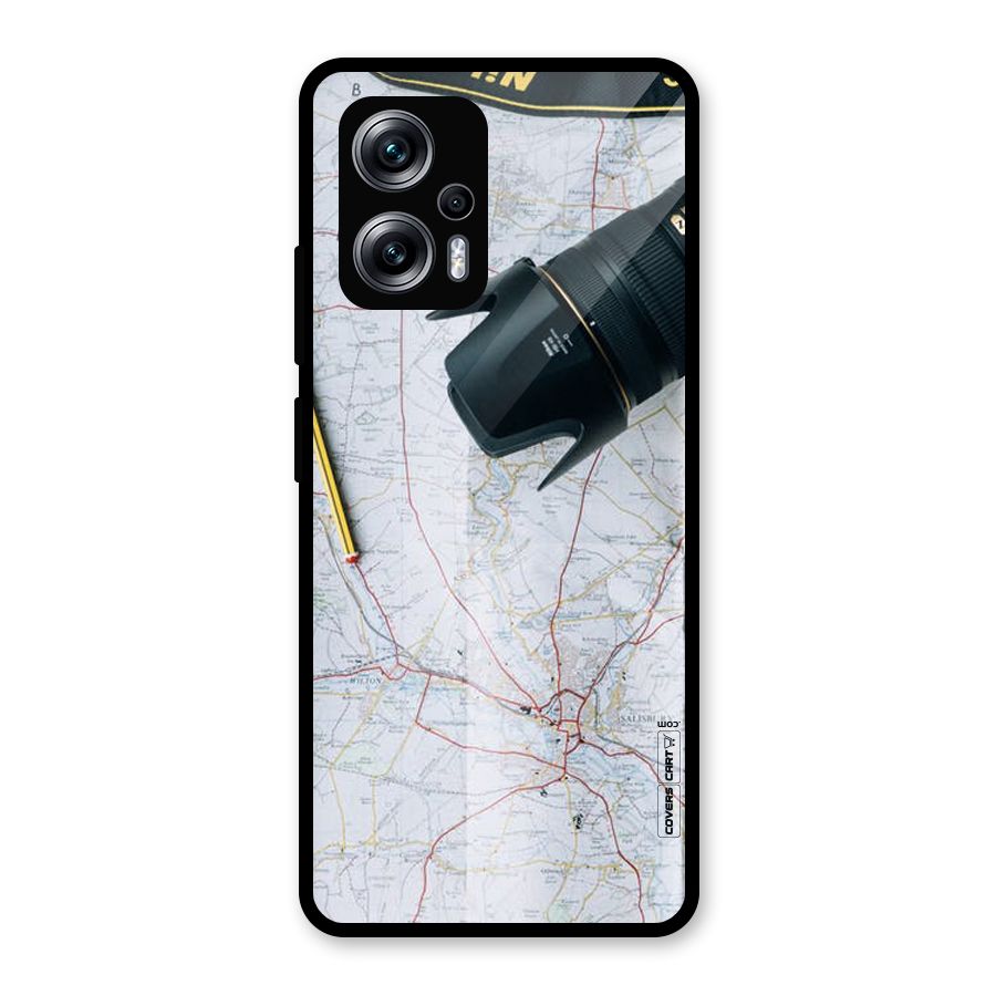 Map And Camera Glass Back Case for Redmi K50i